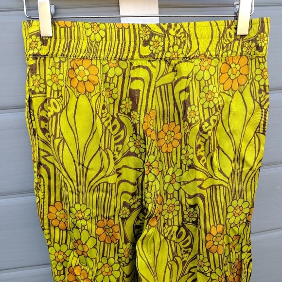 DAMSON MADDER WOMEN'S JONI TROUSERS Psnts Yellow Floral Size 8 - Picture 5 of 11